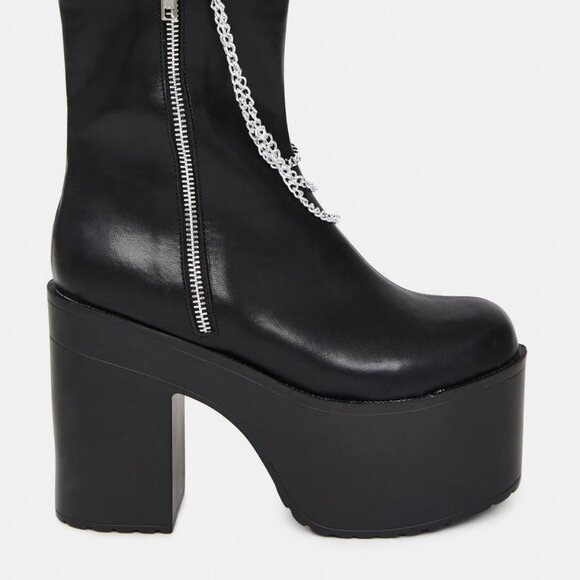 IT'S GOUNG DOWN  Platform Chain Ankle Boots ( BRAND NEW !!!! ) - Picture 3 of 6